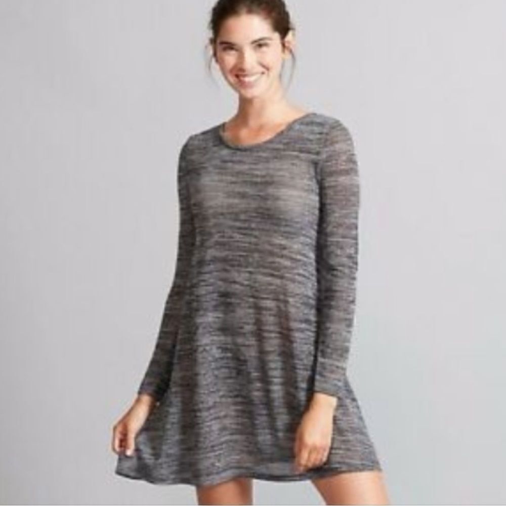 NWT Adam Levine Grey Lurex Sparkly Sweater Dress S